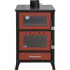 Divina Fire Stufa A Legna Con Forno Marika Rossa 22 Kw L50,5xp58,5xh91,5