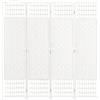 DecHome Paravento 4 Ante Pieghevole Interno Autoportante 160x170 Bianco DecHome