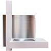 Divina Fire Camino a bioetanolo biocamino da parete VIENNA Bianco L65 x H75 x P23