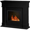 Divina Fire Camino a bioetanolo biocamino da terra Cambridge in legno Nero 110x36x100h