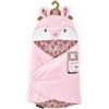 Doudou et Compagnie - Nido d'angelo accogliente BOH'AIME FAON - Coperta in peluche rosa e fiori - Per seggiolino auto, cosi, passeggino - bambino 0-6 mesi - 69 cm - regalo di nascita - DC4031