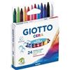 FILA Giotto Pastelli Cera Super Lavabili 24 Colori Bambini Scuola Asilo Disegno EN71
