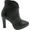 Miss Unique 1969-C stivaletto plateau pelle nero cerniera tacco 11cm 2/3