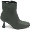 Miss Unique 1746 stivaletto pelle verde eden cerniera tacco 7cm 1-2