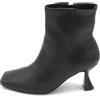 Miss Unique 1746c1 stivaletto pelle nero cerniera tacco 7cm 1-2