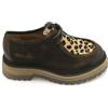 Les Tulipes 2018.1 scarpa camoscio t. moro pelo cavallino leopardo c/armato 3/4