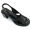 Mjus L18003 sandalo cinturino pelle nero lucido T 6cm