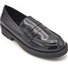 Francesco Milano F. Milano F20-04 mocassino pelle lucida nero tacco T 4cm