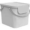 Rotho Albula - Pattumiera da 50 l con Coperchio, Utilizzabile Come Coperchio Basculante o Pieghevole, in plastica (PP Riciclato), 40 l (40,0 x 35,8 x 34,0 cm), Non applicabile