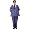 SMIFFYS Costume da Gomez, Addams Family, Viola, con top, pantaloni, baffi e parrucca Halloween