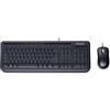 Microsoft Wired Desktop 600, DE tastiera Mouse incluso USB QWERTZ Nero