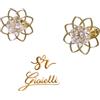 Oro 18kt Orecchini Punto Luce in ORO 18KT Fiore di Loto Oro 18kt 750% List. 245€