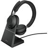 Jabra Evolve2 65, UC Stereo Auricolare Wireless A Padiglione Ufficio USB tipo-C