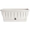 PintoEcommerce FIORIERA RETTANGOLARE BIANCA CON SOTTOVASO 40,5X19X17,5H