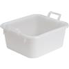 PintoEcommerce BACINELLA BAGNO QUADRATA 15 L PLASTICA BIANCA CON MANICI