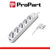 ProPart MULTIPRESA 5 POSTI BIPASSO/SCHUKO SPINA 10A BIANCA PROPART PEM3525-W CON INTERRU