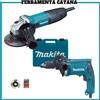 Makita kit makita trapano avvitatore a percussione con smerigliatrice angolare 115 flex