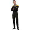SMIFFYS Star Trek Voyager, uniforme ingegneria/sicurezza, Oro e nero, Tuta, stemma delta e insegne di rango Halloween