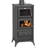 Vedi annuncio STUFA A LEGNA CARBONE CUCINA CON FORNO ACCIAIO FIME 12/16KW 36x37x23hCM 220 m3