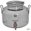 CONTENITORE BIDONE OLIO ACCIAIO INOX SANSONE LT. 5 FUSTO SALDATO CON SUPPORTO