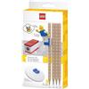 Lego Set cancelleria Scuola con Figure LEGO Matite Gomma Temperamatite Topper