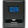 TECNO UPS 1200VA Gruppo continuità 500W DVR NOTEBOOK LCD AC RESTART 3 schuko