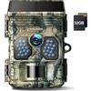 WOLFANG Fototrappola Solare 4K 30Fps, 48MP Fotocamera Caccia Con Eccellente Visi