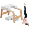 VEVOR Panca per Verticale Yoga Carico di 136 kg Sedia da Yoga per Inversione per Palestra di Famiglia, Struttura in Legno, Cuscinetto in PU, per Allenamento di Forza Equilibrio, Allevia Fatica, Bianco