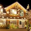 WISDOM Tenda Luminosa Per esterno 256 Led 6mt luce cada più bianco intermittente
