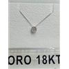 Collana in oro bianco 750 18 carati diamante carati 0,04 scatola garanzia +2317