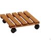 CARRELLO PORTATUTTO SOTTOVASO CON RUOTE LEGNO 30x30 cm COLOR LARICE QUADRATO