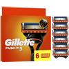 Gillette Ricariche Per Rasoio Fusion5 Da Uomo, Confezione Di 6, Autentiche, Cartucce Con Striscia Lubrificante E 5 Lame Per Una Rasatura Manuale Efficiente, Compatibili Con Maniche Serie Fusion