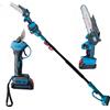Topolenashop Kit potatura forbice cesoia motosega 6" a batteria 36V + asta telescopica 07726