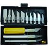 Vigor COLTELLI CUTTER TAGLIERINA BISTURI TAGLIABALSA PRECISIONE KIT ASSORTITO 13 LAME