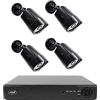 PNI Pacchetto di videosorveglianza NVR House IP716, 16 canali 4K, H.265,4 telecamere IP5MP, 5MP, IP66