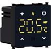 Elektronova Cronotermostato connesso WIFI TUYA da incasso modulo programmabile 2P 240V display touch retroilluminato colore nero compatibile su supporti Vimar plana