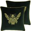 Paoletti Cuscini Cerana Twin Pack Piume D'Oca, Smeraldo, 50 x 50cm, 2 unità