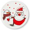 Excelsa Snowman Set 6 Piatti Panettone, Diametro: 31 cm, Porcellana