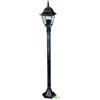 LANTERNA LAMPIONE LAMPIONCINO SU PALO 4 FACCE 1 LUCE PIANTANA 15x16xH112cm NERO