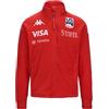 Kappa - Felpa con Zip, Uomo, Rosso, Poliestere, Sci, 6Cento 687 Us, Taglia: S