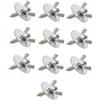 10 pezzi di posatoi per uccelli, viti di montaggio, kit di dadi M5*30 per