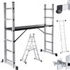 MAXCRAFT Piattaforma Mobile Multifunzione di Lavoro Ponteggio Alluminio Scala