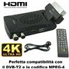 Decoder Digitale Terrestre Hd Mini Dvb T2 Usb E Hdmi Presa Scart 180° Tv