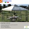 GIARDINI DEL RE Gazebo 3x3 m da Giardino Esterno Ecru Struttura in Acciaio Con Pannelli Decorati
