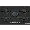 Bosch Serie 6 PPQ7A6I15 Piano cottura a gas 5 fuochi 75 cm Vetro temperato Nero