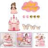 18 pezzi decorazioni per torte a forma di castello per baby shower,