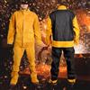 Giacca da saldatura in pelle, pantaloni, tuta da saldatore antiscottatura e