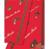 50 METRI TAPPETO PASSATOIA BUONE FESTE H.100 FONDO ROSSO GOMMA 2.5MM PASSERELLA