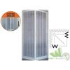 BOX DOCCIA PVC BALENA 80X120 CM RETTANGOLARE APERTURA ANGOLO H 185 CM CABINA