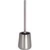 WENKO ESCOBILLERO Acero Solid SATINADO, Acciaio Inox antiruggine, Argento Opaco, 11 x 11 x 38 cm